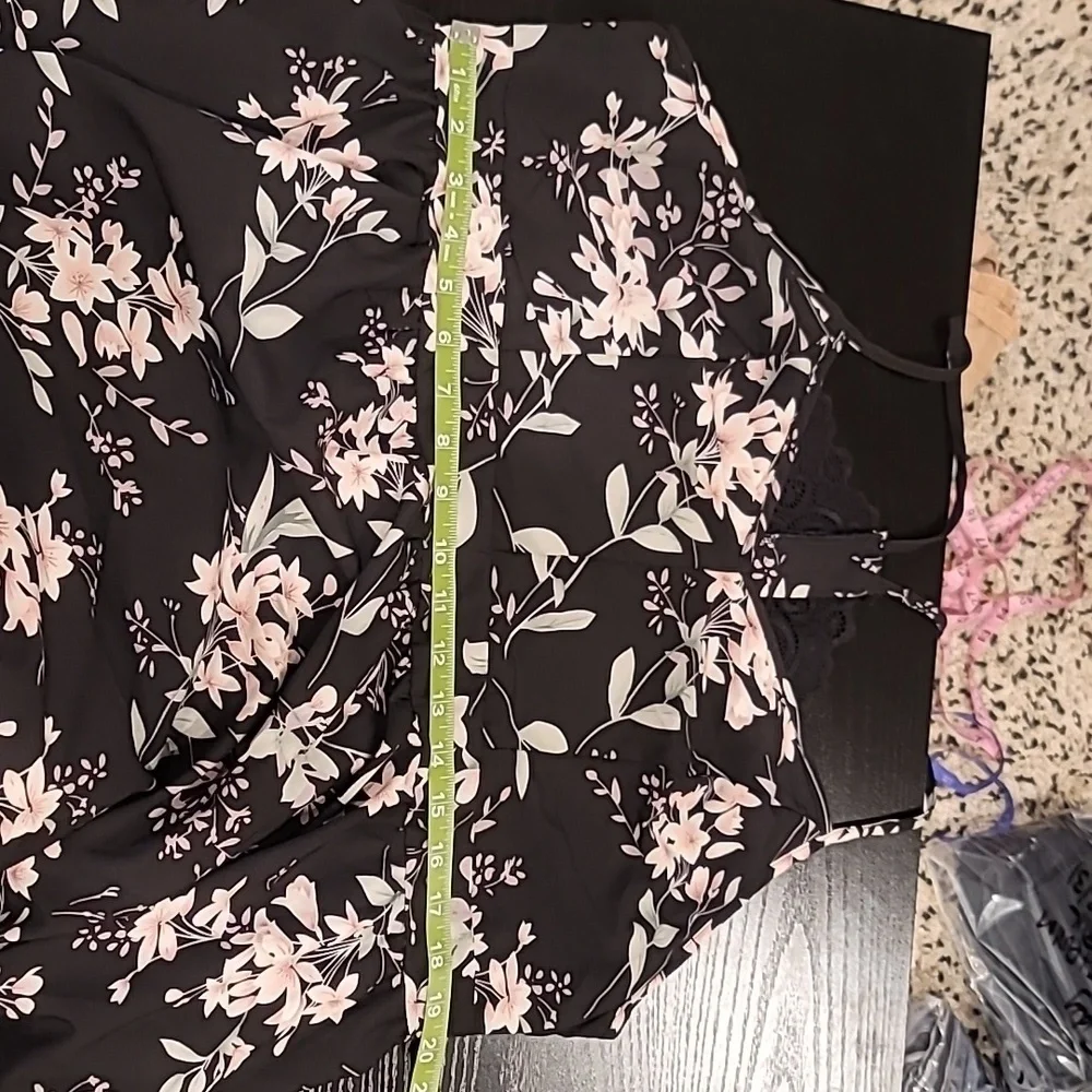 SHEIN CURVE VCAY FLORAL RACER BACK MAXI DRESS, SZ 4X